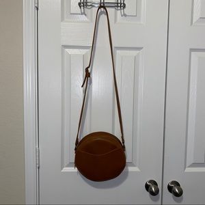 portland leather circle crossbody
